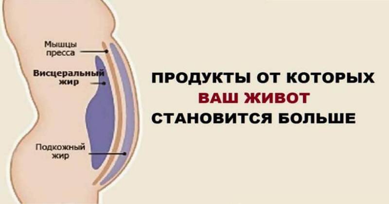 Список продуктов из-за которых у вас не будет плоского живота