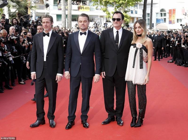 Лео ДиКаприо, Брэд Питт и Тарантино представили в Каннах свой фильм — фото