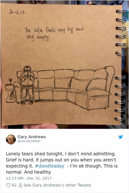 Иллюстратор Disney рисует жизнь с двумя детьми после смерти жены, и эти картинки разрывают душу