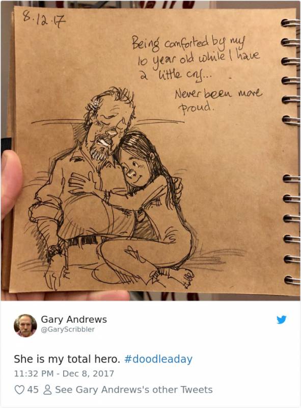 Иллюстратор Disney рисует жизнь с двумя детьми после смерти жены, и эти картинки разрывают душу