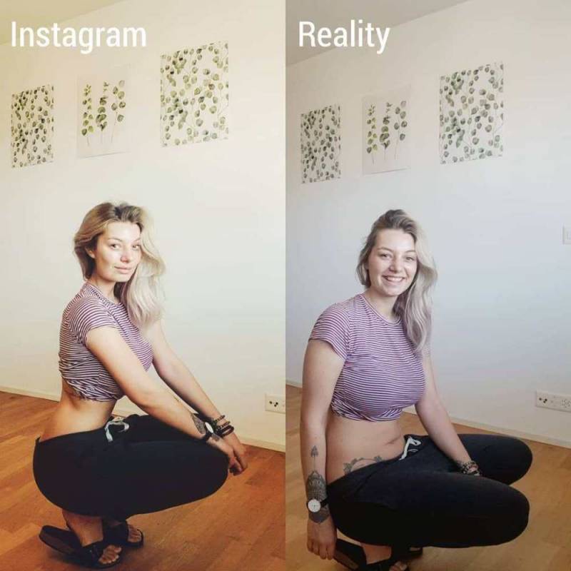 Инстаграм VS реальность: честные фото одной девушки