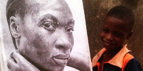 11-летний Микеланджело: Потрясающие способности юного художника из Нигерии